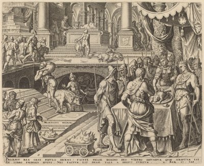 Josiah feirer påske av Philip Galle, after Maerten van Heemskerck