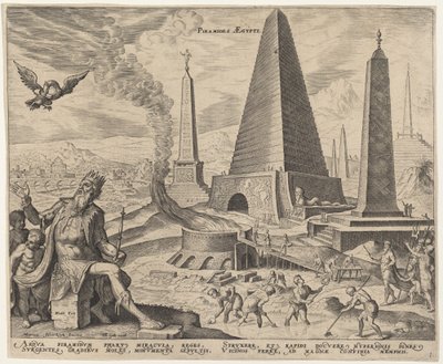 Piramides Aegypti (Pyramidene i Egypt) av Philip Galle, after Maerten van Heemskerck