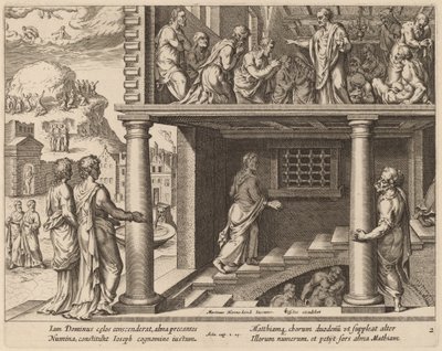 Valget av den hellige Matthias av Philip Galle after Maerten van Heemskerck