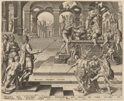 Slakteriet av Samarias prester av Philip Galle, after Maerten van Heemskerck