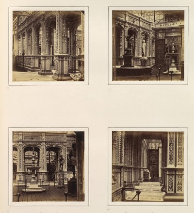 [Fasade, utsikt og inngangsloggia til renessansedomstolen], ca. 1859. av Philip Henry Delamotte.