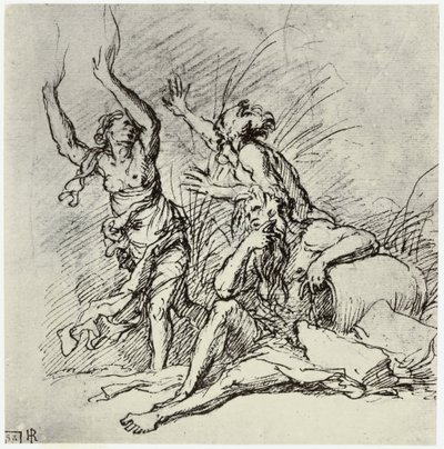 Salvator Rosa, Pan og Syrinx av Philip Henry Delamotte