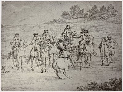 Van der Meulin [?], Louis XIV. og kunstneren av Philip Henry Delamotte