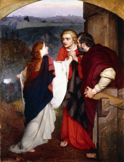 Mary Magdelene gir nyheter om oppstandelsen til disiplene, 1860 av Philip Hermogenes Calderon