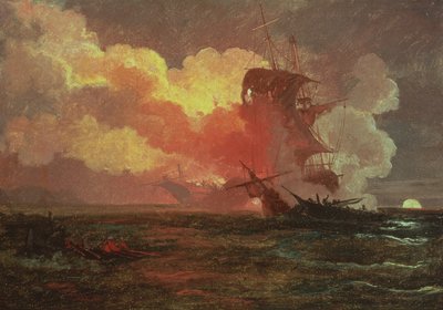 Et marineengasjement av Philip James de Loutherbourg