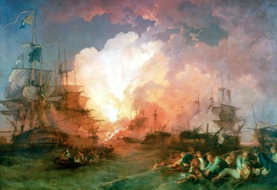 Slaget ved Nilen, 1800 av Philip James de Loutherbourg