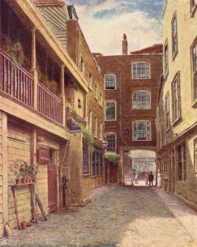 Yard of Old Bell Inn, Holborn, fra nord, 1897 av Philip Norman