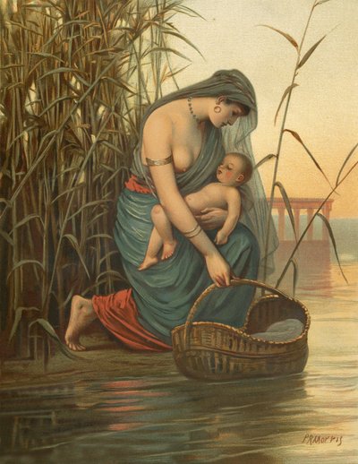 Spedbarnet Moses og moren hans av Philip Richard Morris