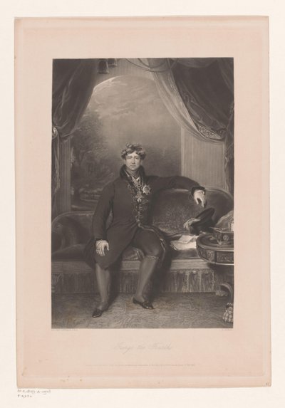 Portrett av George IV, konge av England Portrett av George IV av Storbritannia George den fjerde (tittel på objekt) av Philip Thomas