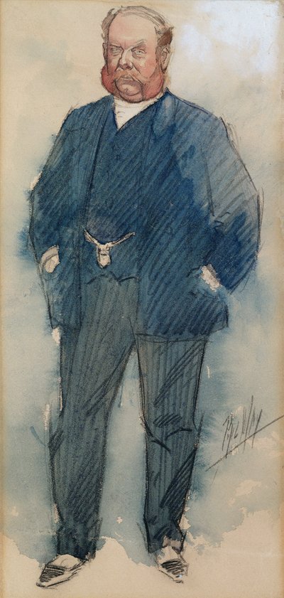 Oberst North (penn og blekk, akvarell og gouache på papir) av Philip William May