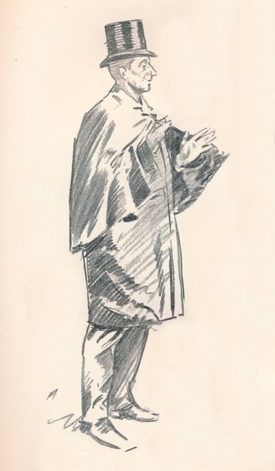 Blyblyantskisse av Phil May, 1800-tallet 1903-1904 av Philip William May