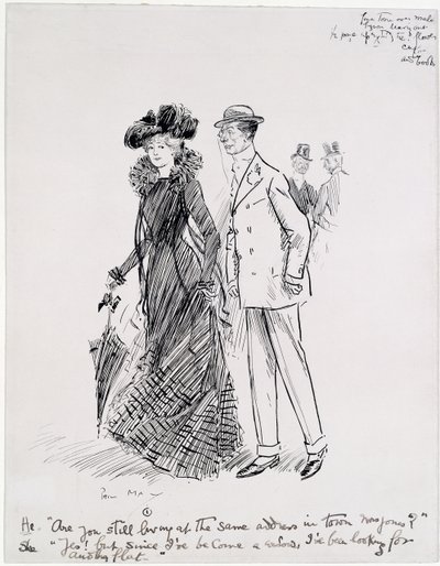 Mrs Jones (penn og blekk på papir) av Philip William May