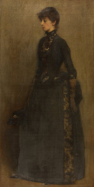 Lady in Grey: Mrs Montgomery (olje på lerret) av Philip Wilson Steer