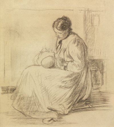 Mor og barn (kritt) av Philip Wilson Steer