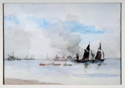 Thames Barges, Greenhithe av Philip Wilson Steer