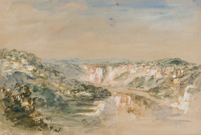 The Bend in the River, nær Chepstow, Monmouthshire, 1905 (wc og gouache på papir) av Philip Wilson Steer