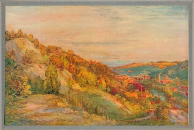 Den røde broen, Ironbridge, 1910, c1932 av Philip Wilson Steer