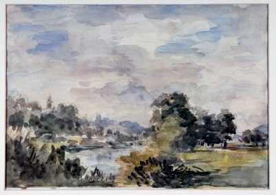 Utsikt nær Bridgnorth, ca. 1925 (akvarell på papir) av Philip Wilson Steer