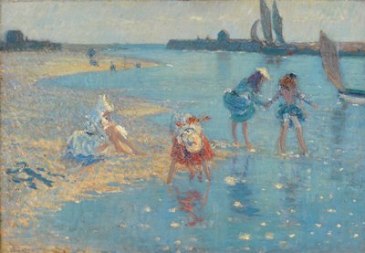 Walberswick, barnepadling, 1891 av Philip Wilson Steer