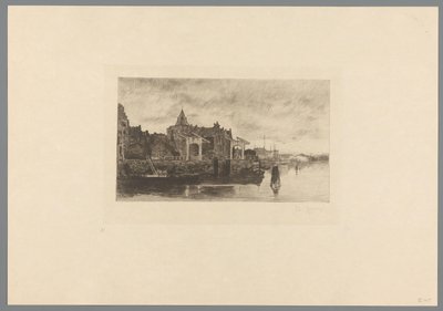 Utsikt over Amsterdam med toppen av Schreierstoren Le Schreierstoren (original tittel) Jacob Maris. Tolv landskap (serietittel) av Philip Zilcken (signed by artist)