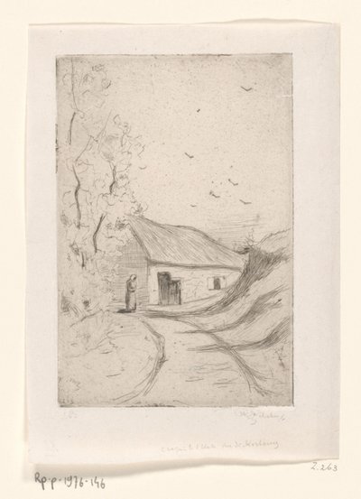 Hus på landevei Chaumiere a Vleurgat (Bruxelles) (original tittel) av Philip Zilcken (signed by artist)