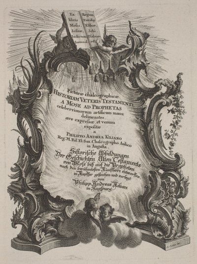 Kalkografiske bilder av historien til Det gamle og nye testamente av Philipp Andreas Kilian after Various Artists, Johann Michael Wagner