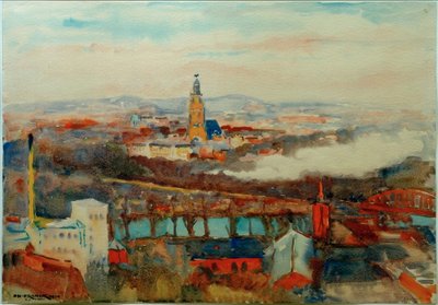 Utsikt over Potsdam og garnisonkirken av Philipp Franck