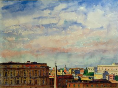 Skyer over Roma av Philipp Franck