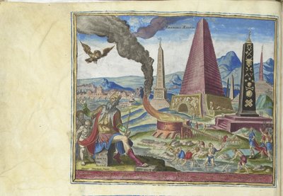 Pyramidene i Egypt fra serien The Eightth Wonders of the World, 1572 av Philipp Galle