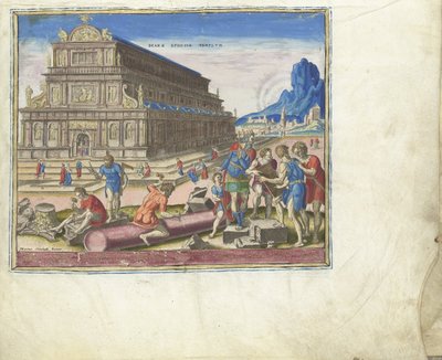 The Temple of Diana at Ephesus fra serien The Eightth Wonders of the World, 1572 av Philipp Galle