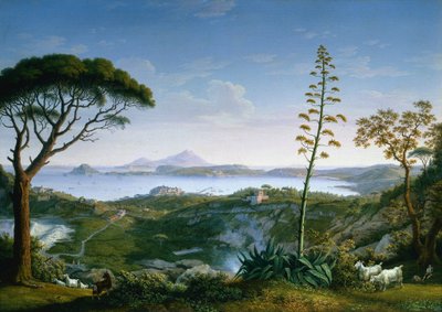 Utsikt over Pozzuoli-bukten fra Solfatara av Philipp Hackert