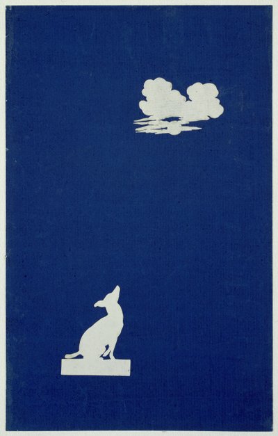 En hund som hyler på månen (collage på papir) av Philipp Otto Runge