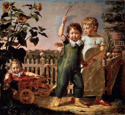 Barneportrett Hulsenbeck Maleri av Philipp Otto Runge (1777-1810) 1805 Søn. 130,5x140,5 cm Hamburg, Kunsthalle av Philipp Otto Runge