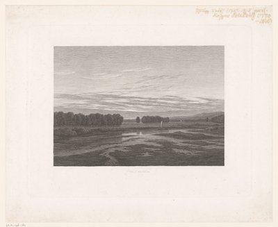 Utsikt over Elben Abend an der Elbe av Philipp Veith