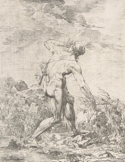 Milo av Croton,.nd, nd. av Philippe Auguste Hennequin