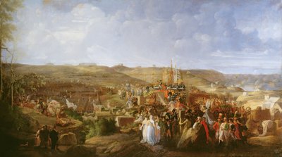 Napoleon ved en leir i Boulogne som deler ut Æreslegionens kors, 16. august 1804, 1806 av Philippe Auguste Hennequin