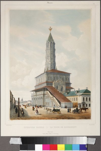 Soukoreff - Sukharev-tårnet i Moskva par Benoist, Philippe (1813-1905) av Philippe Benoist