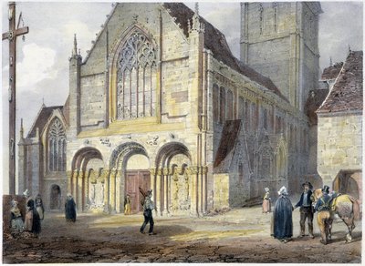 The Church of St Saviour of Dinan - Litografi av Benoist og Jacottet av Philippe Benoist