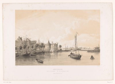 Utsikt over Westerdok i Amsterdam Utsikt over Westerdok / Vue du Port Bassin de l'Ouest (tittel på objekt) Utsikt over Amsterdam (serietittel) Amsterdam (serietittel på objekt) av Philippe Benoist