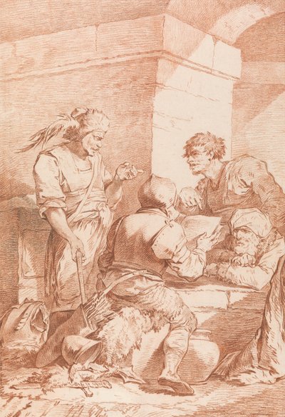 Corps de Garde (barbarene beseiret av en bok) av Philippe Jacques de Loutherbourg
