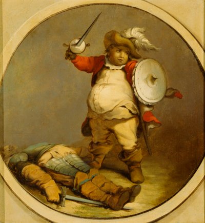 Falstaff med Body of Hotspur av Philippe Jacques de Loutherbourg