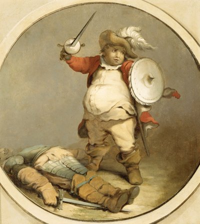 Falstaff with the Body of Hotspur, ca. 1786 (olje på papir) av Philippe Jacques de Loutherbourg