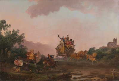 Revelers på en Coach av Philippe Jacques de Loutherbourg