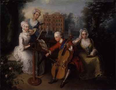 Gruppeportrett av barna til kong George II av England av Philippe Mercier