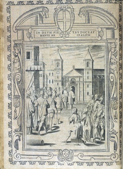 Plate med statutter av Maltas orden "Statuta Hospitalis Hervsalem"" (prosesjon), av Philippe Thomassin, sent på 1500-tallet av Philippe Thomassin