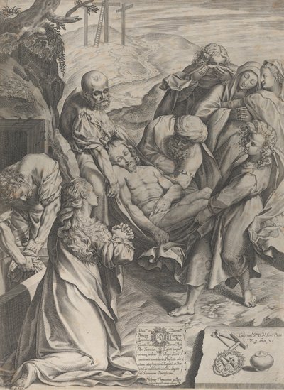 Gravleggingen, 1589. av Philippe Thomassin