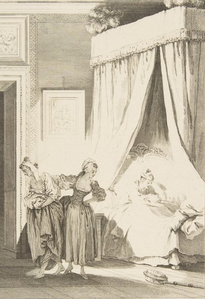 La Gageure des trois Commeres: La Servante, fra Fortellinger og noveller i vers ..., utgitt i 1795. av Philippe Triere
