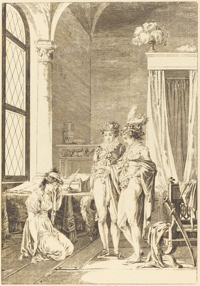 Mona Lisa: Tilgivelse av Philippe Triere after Jean Baptiste Mallet