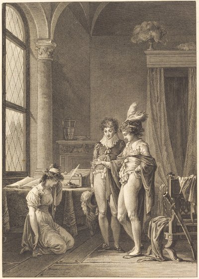 Mona Lisa: Tilgivelse av Philippe Triere after Jean Baptiste Mallet