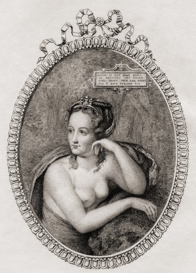 Fransk elskerinne til kong Henri II av Frankrike: Diane de Poitiers (1499-1566) av Philippe after Mercier